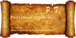 Pellionis Tibád névjegykártya